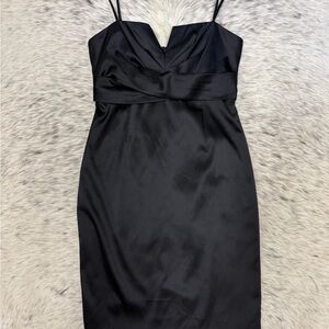 Black Synthetic Fabric Bag with White Label